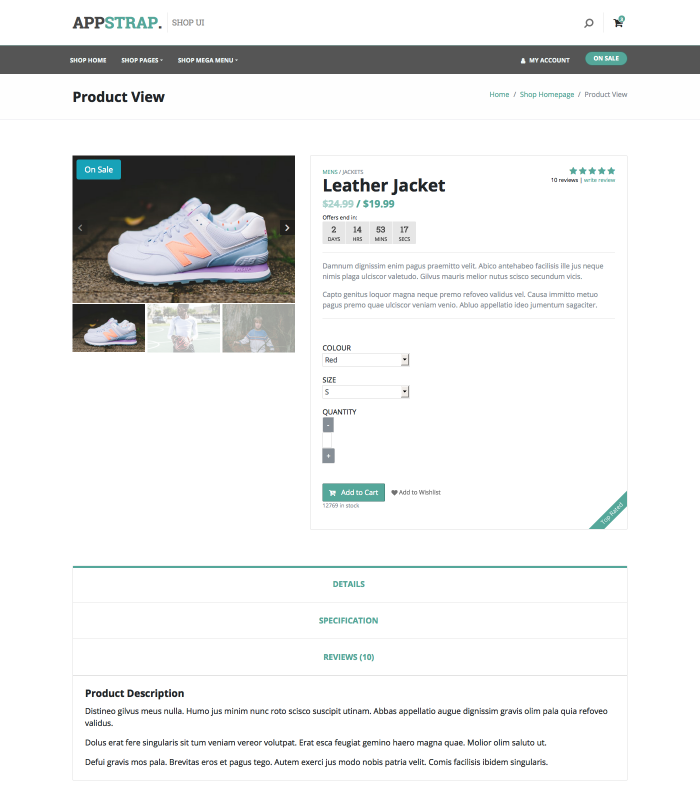 shop-product page thumbnail